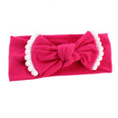 Baby Girls Photography Photo Props Turban Elastic Bow Knot Headband Headwear Hair Decor Accessories Rose