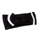 Baby Girls Photography Photo Props Turban Elastic Bow Knot Headband Headwear Hair Decor Accessories Black