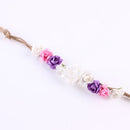 Rustic Flower Tie Back Headband Boho Newborn Girl Baby Beach Hairband