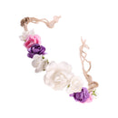 Rustic Flower Tie Back Headband Boho Newborn Girl Baby Beach Hairband