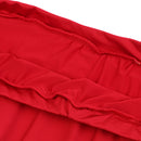 Women Girls Fashionable Comfortable Wear Off-Shoulder Short Sleeves Ruffled Romper Bodysuit Jumpsuit Red Size XL