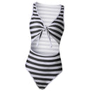 Women Girls Fashionable Bowknot Front Design Summer Bikini Swimwear Swim Clothing Set Black M
