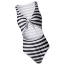 Women Girls Fashionable Bowknot Front Design Summer Bikini Swimwear Swim Clothing Set Black L