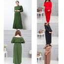 Women Elastic Waist Maxi Maternity Clothing Outfit Dress Pregnant Photo Props Casual Wear Long Sleeve Dress Gift Blue