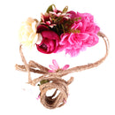 Women Girls Floral Pattern Charms Boho Headband Garland Festival Wedding Bridal Beach Hairband Hair Decor Accessory