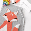 Baby Toddler Bedding Knitted Fox Blanket Soft Crochet Blanket Swaddling Wrap