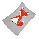 Baby Toddler Bedding Knitted Fox Blanket Soft Crochet Blanket Swaddling Wrap