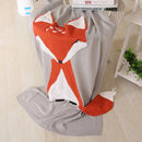Baby Toddler Bedding Knitted Fox Blanket Soft Crochet Blanket Swaddling Wrap
