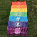 Quick Dry Tassels Boho Beach Towel Blanket Cover Ups Gym Yoga Mat 68x150cm