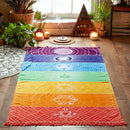 Quick Dry Tassels Boho Beach Towel Blanket Cover Ups Gym Yoga Mat 68x150cm