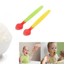 Baby Pacifier Supplies Feeding Spoon Temperature Sensing Utensils Kids Tableware 2Pack