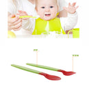 Baby Pacifier Supplies Feeding Spoon Temperature Sensing Utensils Kids Tableware 2Pack