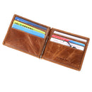 Vintage PU Leather Bifold Wallet ID Credit Card Holder Anti-magnetic for Men