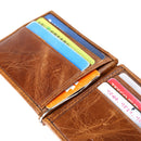 Vintage PU Leather Bifold Wallet ID Credit Card Holder Anti-magnetic for Men