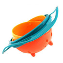 Pink Baby Non Spill Feeding Toddler Gyro Bowl Rotating Cup