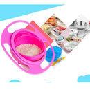 Pink Baby Non Spill Feeding Toddler Gyro Bowl Rotating Cup