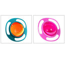 Pink Baby Non Spill Feeding Toddler Gyro Bowl Rotating Cup