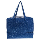 Girls Waterproof Wet Clothes Beach Bag Tote Diaper Gym HandBag Tote with Shoes Compartment Blue