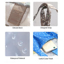 Girls Waterproof Wet Clothes Beach Bag Tote Diaper Gym HandBag Tote with Shoes Compartment White
