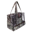 Womens Floral Waterproof Dry and Wet Clothes Beach Bag Tote Diaper Gym HandBag Tote Brown