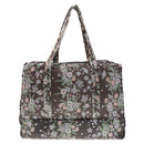 Womens Floral Waterproof Dry and Wet Clothes Beach Bag Tote Diaper Gym HandBag Tote Brown