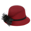 Women Fascinator Weddings Ladies Day Race Royal Brim Organza Large Red Hat