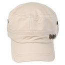 Men Women Fashionable Comfortable Cotton Flat Caps For Camping Hiking Fishing Climbing M Beige