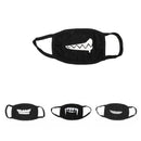 Motorcycle Face Mouth Masks Unisex Anime Printed Kpop Mask Crooked Teeth