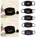 Unisex Antidust Mask Muffle Mask Cute kaomoji Emoticon Mouth Mask Triangle Mouth