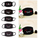 Unisex Antidust Mask Muffle Mask Cute kaomoji Emoticon Mouth Mask Triangle Mouth