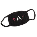 Unisex Antidust Mask Muffle Mask Cute kaomoji Emoticon Mouth Mask Triangle Mouth