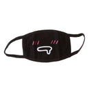 Unisex Antidust Mask Muffle Mask Cute kaomoji Emoticon Mouth Mask Shy Slobber