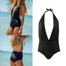Women Fashionable Smooth Ultra Soft Padding Backless Swimwear Summer Beachwear Party Vacation Clothing Accessory S Black