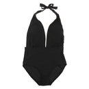 Women Fashionable Smooth Ultra Soft Padding Backless Swimwear Summer Beachwear Party Vacation Clothing Accessory M Black