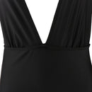 Women Fashionable Smooth Ultra Soft Padding Backless Swimwear Summer Beachwear Party Vacation Clothing Accessory M Black