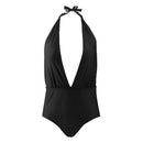 Women Fashionable Smooth Ultra Soft Padding Backless Swimwear Summer Beachwear Party Vacation Clothing Accessory M Black