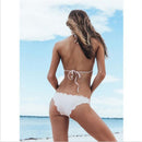 Women Fashionable Soft Comfortable Mermaid Bra Push Up Swimsuit Swimwear Summer Beachwear Party Vacation Clothing Accessory White L