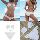 Women Fashionable Soft Comfortable Mermaid Bra Push Up Swimsuit Swimwear Summer Beachwear Party Vacation Clothing Accessory White L