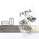 10 Pieces Mental Buckle for Belt Handbag Strap Keeper Thick Line