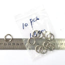 10 Pieces Mental Buckle for Bag Strap Keeper O Ring 0.59inch Inner Diameter