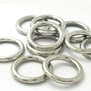 10 Pieces Mental Buckle for Bag Strap Keeper O Ring 0.59inch Inner Diameter