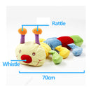 Cuddly Baby Caterpillar Plush Toy With Whistle With Rattle For PlayMat