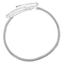 Silver Hollow Corn Waist Chain Shiny Waist Belt for Women