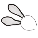 Women Girl Retro Lace Wire Rabbit Bunny Ear Hair Bands Cute Headband Black