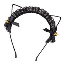 Super Cute Headband Girls Hair Band Piece with Cat Ears Bow Bells