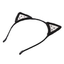 Cute Girls Daily Headwear Handcraft Hairband Dots Lace Cat Ears Decor