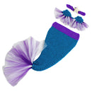 0-3Y Babies Girls Kids Knitted Cute Lovely Mermaid Headband Bra Tail Costume