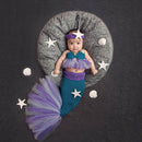0-3Y Babies Girls Kids Knitted Cute Lovely Mermaid Headband Bra Tail Costume