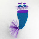 0-3Y Babies Girls Kids Knitted Cute Lovely Mermaid Headband Bra Tail Costume