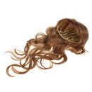21 Inches Women Girls Long Curly Synthetic Wig with Air Bangs
